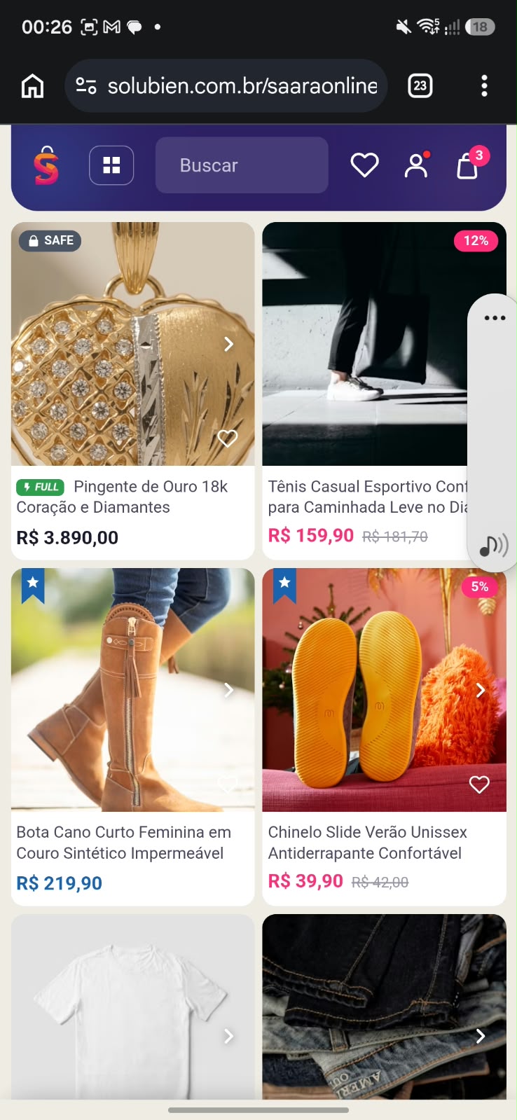 Cards da home